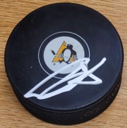 Autographed IAN COLE Pittsburgh Penguins Hockey Puck