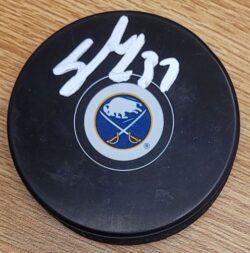 Autographed CASEY MITTLESTADT Buffalo Sabres Hockey Puck
