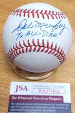 Autographed DALE MURPHY "7X All Star" Official Rawlings Major League Baseball JSA Witness