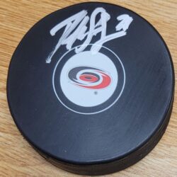 AUTOGRAPHED DEREK STEPAN Carolina Hurricanes Hockey Puck