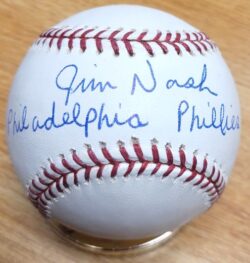 Autographed JIM NASH "Philadelphia Phillies" Official Major League Baseball