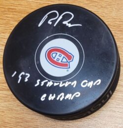 AUTOGRAPHED ROB RAMAGE "93 Stanley Cup Champs" Montreal Canadiens Hockey Puck