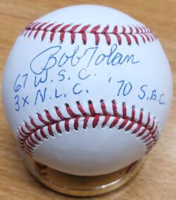 Autographed BOBBY TOLAN 3 Inscriptions Official Major League Baseball