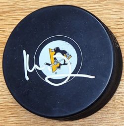 Autographed KYLE DUBAS Pittsburgh Penguins Hockey Puck