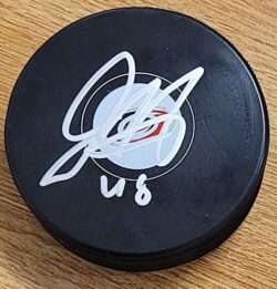 AUTOGRAPHED JORDAN MARTINOOK Carolina Hurricanes Hockey Puck