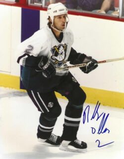 Autographed BOBBY DOLLAS 8X10 Anaheim Ducks Photo