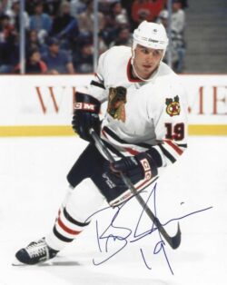 Autographed BRENT GRIEVE 8X10 Chicago Blackhawks Photo