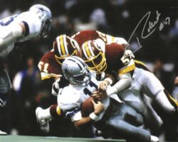 Autographed RICH MILOT 8x10 Washington Redskins Photo