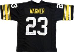 Autographed Mike Wagner Pittsburgh Custom Jersey - with  COA
