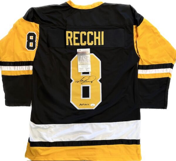 Autographed Mark Recchi Pittsburgh Penguins Custom Jersey - with JSA COA