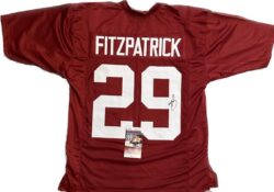 Autographed Minkah Fitzpatrick Alabama Crimson Tide Custom Jersey - with JSA Witness COA