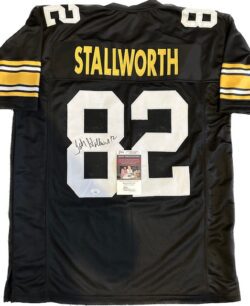 John Stallworth Autographed/Signed Pro Style Black XL Jersey with JSA COA