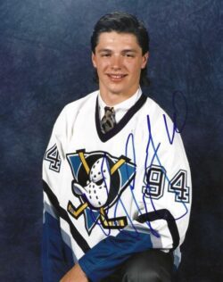 Autographed OLEG TVERDOSKY 8X10  Anaheim Ducks Photo