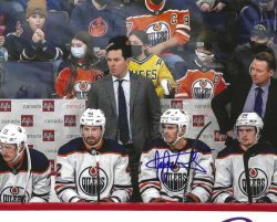 Autographed JAY WOODCROFT 8X10 Edmonton Oilers Photo