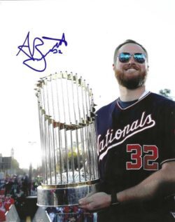 AUTOGRAPHED AARON BARRETT 8X10 Washington Nationals photo