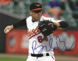 AUTOGRAPHED  BRAD BERGENSEN 8x10 Baltimore Orioles Photo