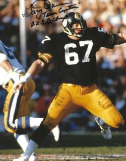 Autographed GARY DUNN 8X10 Pittsburgh Steelers Photo
