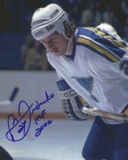 Autographed BERNIE FEDERKO "HOF 2002" 8X10 St. Louis Blues Photo