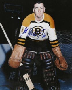 Autographed ED JOHNSTON 8X10 Boston Bruins  Photo