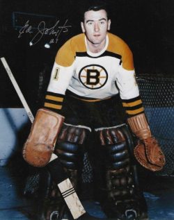 Autographed ED JOHNSTON 8X10 Boston Bruins Photo