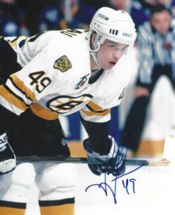 Autographed JOE JUNEAU 8x10 Boston Bruins Photo