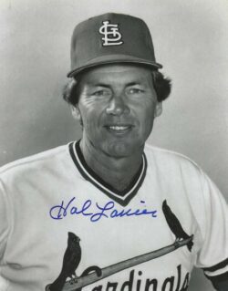 AUTOGRAPHED  HAL LANIER 8X10 St. Louis Cardinals Photo