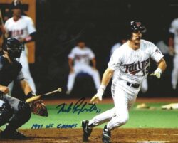 AUTOGRAPHED MIKE PAGLIARULO "1991 WS Champs" 8X10 Minnesota Twins photo