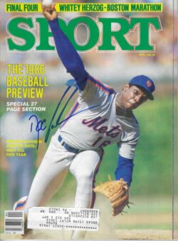 Autographed DWIGHT DOC GOODEN New York Mets Sport Magazine April 1986
