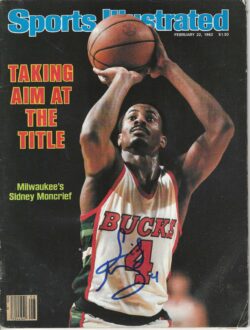 Autographed Sidney Moncrief Milwaukee Bucks Sports Illustrated Magazine 2/22/1982