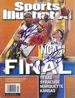 Autographed Dwayne Wade, TJ Ford, Nick Collison Sports Illustrated Magazine 4/7/2003