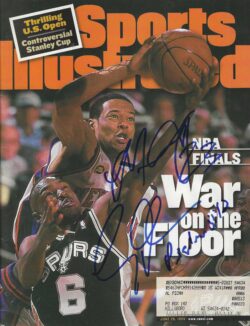 Autographed Marcus Camby & Avery Johnson Sports Illustrated Magazine 6/28/1999