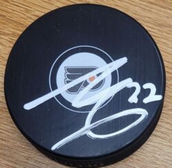 Autographed BRENDAN LEMIEUX Philadelphia Flyers Hockey Puck