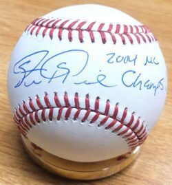 Autographed STEVE KLINE "2004 NL Champs" Rawlings Official Major League Baseball