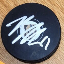 Autographed BEN HUTTON Vegas Golden Knights Hockey Puck