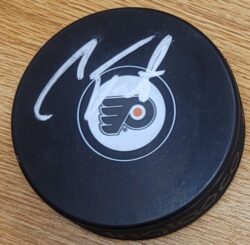 Autographed CAM TALBOT Philadelphia Flyers Hockey Puck