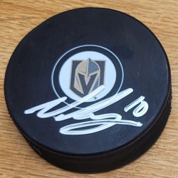 Autographed NICOLAS ROY Vegas Golden Knights Hockey Puck