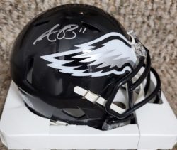 Autographed A.J. BROWN Philadelphia Eagles Mini Helmet Beckett