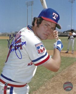 AUTOGRAPHED MIKE HARGROVE "1974 AL ROY" 8X10 photo Texas Rangers