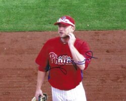AUTOGRAPHED STEVEN LERUD 8x10 Philadelphia Phillies Photo