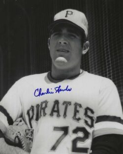 AUTOGRAPHED CHARLIE SANDS 8x10 Pittsburgh Pirates Photo