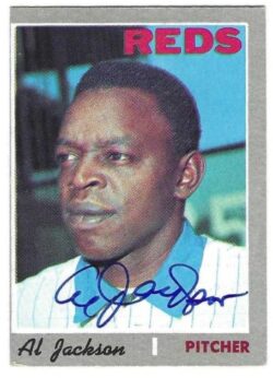 Autographed AL JACKSON Cincinnati Reds 1970 Topps Card