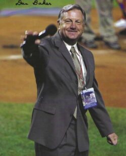 Autographed DAN BAKER 8X10 Philadelphia Phillies Photo