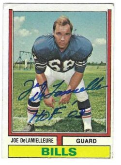 Autographed Joe DeLamielleure Buffalo Bills 1974 Topps Card