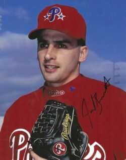 AUTOGRAPHED JOEL BENNETT 8X10 Philadelphia Phillies Photo