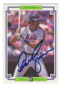 Autographed DAVE KINGMAN New York Mets 1984 DONRUSS Champion Card #3