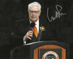 Autographed LOU NOLAN 8X10 Philadelphia Flyers Photo