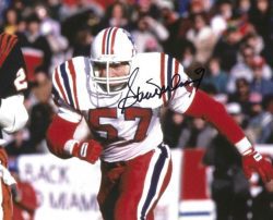 Autographed STEVE NELSON 8x10 New England Patriots photo