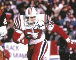Autographed STEVE NELSON 8x10 New England Patriots photo