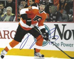 Autographed SAM MORIN  8X10 Philadelphia Flyers Photo