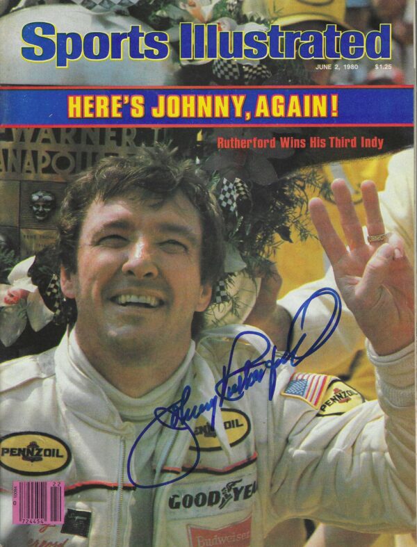 Autographed JOHNNY RUTHERFORD Sports Illustrated 6/2/1980